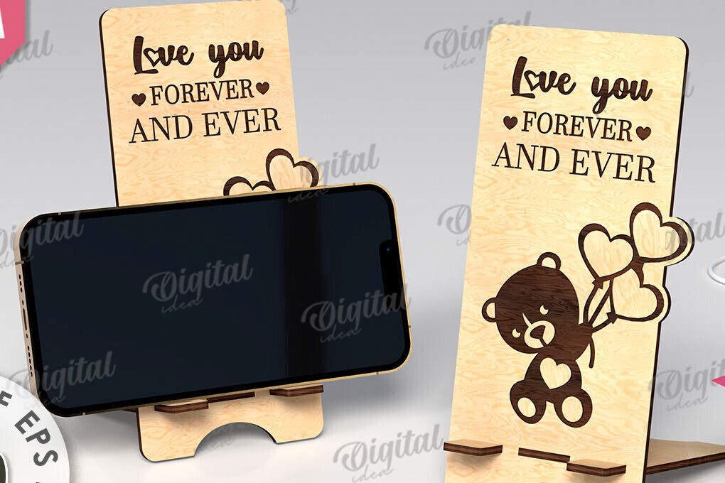 Intra απο ξύλο plywood 3mm-4mm πάχος – Βάση τηλεφώνου για την Ημέρα του Αγίου Βαλεντίνου Δίασταση  20x20 cm INTRAFABR-111862173