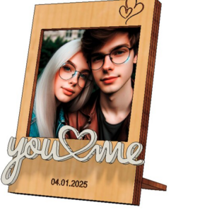 Intra απο ξύλο plywood 3mm-4mm πάχος – Κορνίζα για την ημέρα του Αγίου Βαλεντίνου Δίασταση  20x20 cm INTRAFABR-113243941