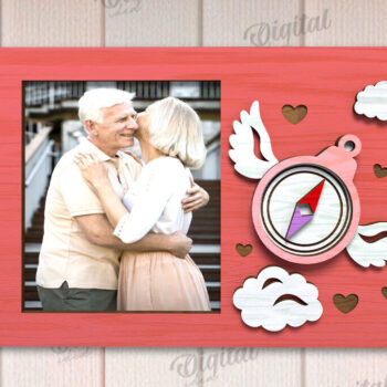 Intra απο ξύλο plywood 3mm-4mm πάχος – Κορνίζα για την Ημέρα του Αγίου Βαλεντίνου Δίασταση  20x20 cm INTRAFABR-110245514 - Image 1