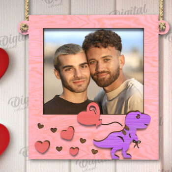 Intra απο ξύλο plywood 3mm-4mm πάχος – Κορνίζα για την Ημέρα του Αγίου Βαλεντίνου Δίασταση  20x20 cm INTRAFABR-110245580 - Image 1