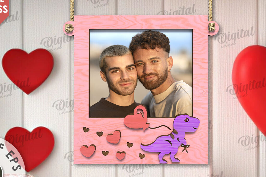 Intra απο ξύλο plywood 3mm-4mm πάχος – Κορνίζα για την Ημέρα του Αγίου Βαλεντίνου Δίασταση  20x20 cm INTRAFABR-110245580