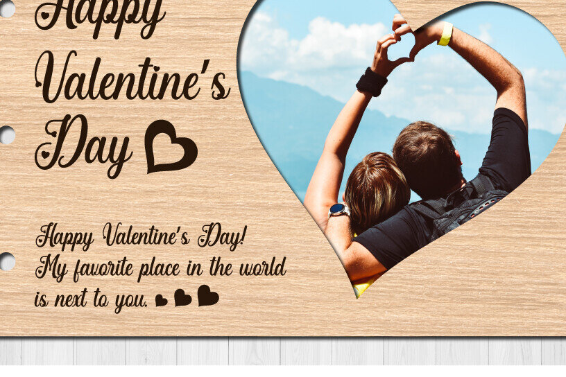 Intra απο ξύλο plywood 3mm-4mm πάχος – Κορνίζα για την Ημέρα του Αγίου Βαλεντίνου Δίασταση  20x20 cm INTRAFABR-89859082