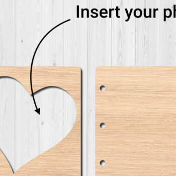 Intra απο ξύλο plywood 3mm-4mm πάχος – Κορνίζα για την Ημέρα του Αγίου Βαλεντίνου Δίασταση  20x20 cm INTRAFABR-89859082 - Image 2