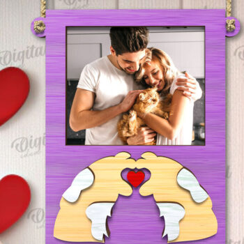 Intra απο ξύλο plywood 3mm-4mm πάχος – Κορνίζα για την Ημέρα του Αγίου Βαλεντίνου Δίασταση  20x20 cm INTRAFABR-110245029 - Image 1