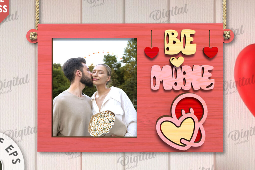 Intra απο ξύλο plywood 3mm-4mm πάχος – Κορνίζα για την Ημέρα του Αγίου Βαλεντίνου Δίασταση  20x20 cm INTRAFABR-110245075