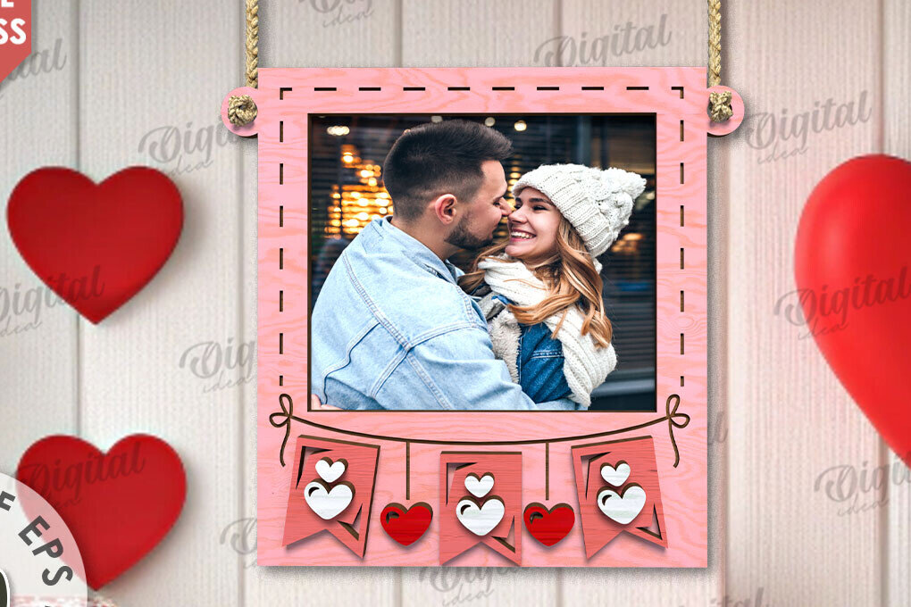 Intra απο ξύλο plywood 3mm-4mm πάχος – Κορνίζα για την Ημέρα του Αγίου Βαλεντίνου Δίασταση  20x20 cm INTRAFABR-110245160