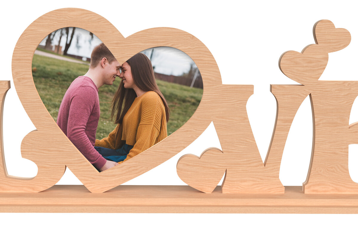 Intra απο ξύλο plywood 3mm-4mm πάχος – Κορνίζα για την Ημέρα του Αγίου Βαλεντίνου Δίασταση  20x20 cm INTRAFABR-110165434