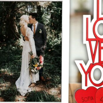 Intra απο ξύλο plywood 3mm-4mm πάχος – Κορνίζα για την ημέρα του Αγίου Βαλεντίνου Laser Δίασταση  20x20 cm INTRAFABR-85759494 - Image 1