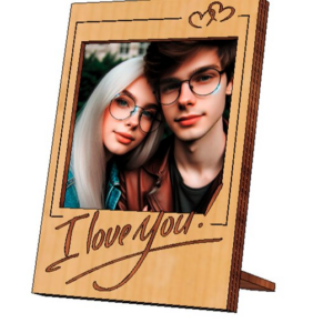 Intra απο ξύλο plywood 3mm-4mm πάχος – Κορνίζα για την ημέρα του Αγίου Βαλεντίνου Δίασταση  20x20 cm INTRAFABR-113243801