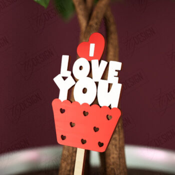 Intra απο ξύλο plywood 3mm-4mm πάχος – Φυτό Πάσσαλο για την Ημέρα του Αγίου Βαλεντίνου |Σχήμα καρδιάς Δίασταση  20x20 cm INTRAFABR-112620670 - Image 1