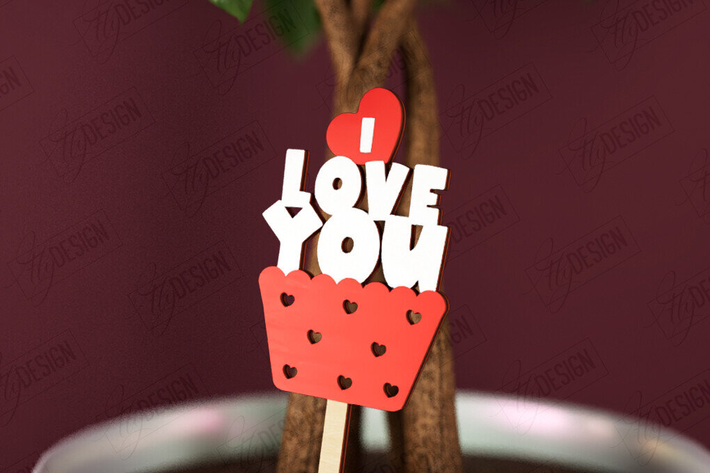 Intra απο ξύλο plywood 3mm-4mm πάχος – Φυτό Πάσσαλο για την Ημέρα του Αγίου Βαλεντίνου |Σχήμα καρδιάς Δίασταση  20x20 cm INTRAFABR-112620670