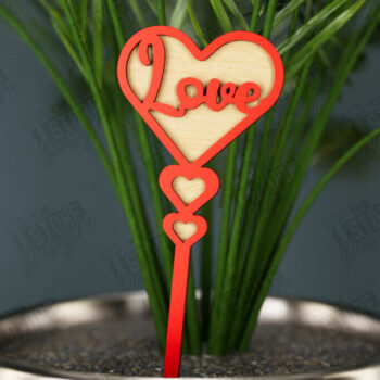 Intra απο ξύλο plywood 3mm-4mm πάχος – Πακέτο φυτών για την Ημέρα του Αγίου Βαλεντίνου |CNC Δίασταση  20x20 cm INTRAFABR-112631128 - Image 2