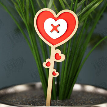 Intra απο ξύλο plywood 3mm-4mm πάχος – Πακέτο φυτών για την Ημέρα του Αγίου Βαλεντίνου |CNC Δίασταση  20x20 cm INTRAFABR-112631128 - Image 3