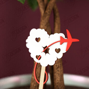 Intra απο ξύλο plywood 3mm-4mm πάχος – Πακέτο φυτών για την Ημέρα του Αγίου Βαλεντίνου |CNC Δίασταση  20x20 cm INTRAFABR-112620849 - Image 7