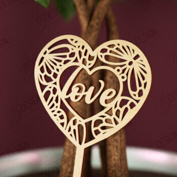 Intra απο ξύλο plywood 3mm-4mm πάχος – Πακέτο φυτών για την Ημέρα του Αγίου Βαλεντίνου |CNC Δίασταση  20x20 cm INTRAFABR-112620849 - Image 10