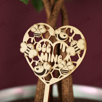 Intra απο ξύλο plywood 3mm-4mm πάχος – Πακέτο φυτών για την Ημέρα του Αγίου Βαλεντίνου |CNC Δίασταση  20x20 cm INTRAFABR-112620849 - Image 11