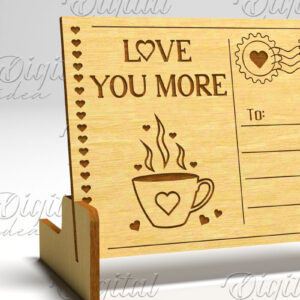 Intra απο ξύλο plywood 3mm-4mm πάχος – Καρτ ποστάλ για την ημέρα του Αγίου Βαλεντίνου. Τρισδιάστατη Δίασταση  20x20 cm INTRAFABR-84751015