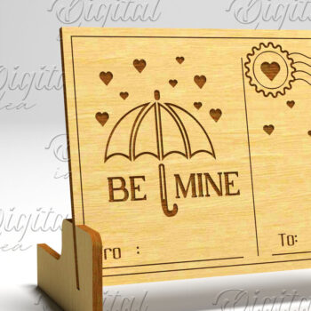 Intra απο ξύλο plywood 3mm-4mm πάχος – Καρτ ποστάλ για την ημέρα του Αγίου Βαλεντίνου. Τρισδιάστατη Δίασταση  20x20 cm INTRAFABR-84751144 - Image 1