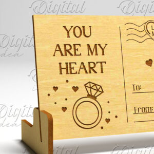 Intra απο ξύλο plywood 3mm-4mm πάχος – Καρτ ποστάλ για την ημέρα του Αγίου Βαλεντίνου. Τρισδιάστατη Δίασταση  20x20 cm INTRAFABR-84750739