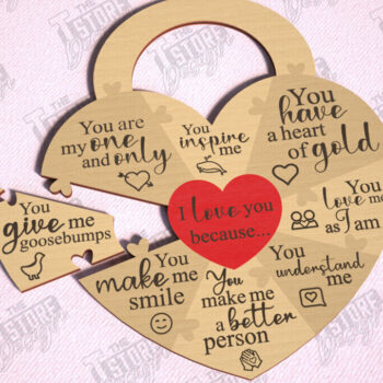 Intra απο ξύλο plywood 3mm-4mm πάχος – Παζλ του Αγίου Βαλεντίνου | Ρομαντικό δώρο Δίασταση  20x20 cm INTRAFABR-112093328 - Image 1