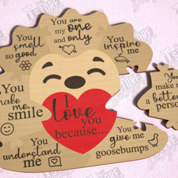 Intra απο ξύλο plywood 3mm-4mm πάχος – Παζλ του Αγίου Βαλεντίνου | Ρομαντικό δώρο Δίασταση  20x20 cm INTRAFABR-112093296 - Image 1