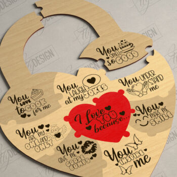 Intra απο ξύλο plywood 3mm-4mm πάχος – Παζλ του Αγίου Βαλεντίνου | Ρομαντικό δώρο Δίασταση  20x20 cm INTRAFABR-112093581 - Image 1