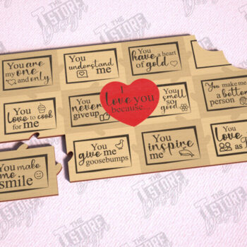 Intra απο ξύλο plywood 3mm-4mm πάχος – Παζλ του Αγίου Βαλεντίνου | Ρομαντικό δώρο Δίασταση  20x20 cm INTRAFABR-112093302 - Image 1