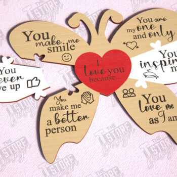 Intra απο ξύλο plywood 3mm-4mm πάχος – Παζλ του Αγίου Βαλεντίνου | Ρομαντικό δώρο Δίασταση  20x20 cm INTRAFABR-112093320 - Image 1