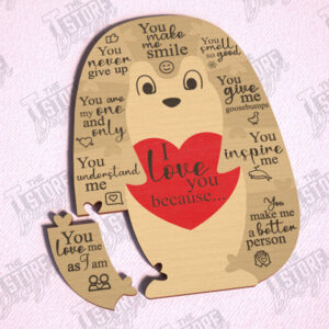 Intra απο ξύλο plywood 3mm-4mm πάχος – Παζλ του Αγίου Βαλεντίνου | Ρομαντικό δώρο Δίασταση  20x20 cm INTRAFABR-112093324