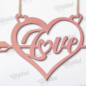 Intra απο ξύλο plywood 3mm-4mm πάχος – Αποσπάσματα για την Ημέρα του Αγίου Βαλεντίνου Αποκοπή με λέιζερ Δίασταση  20x20 cm INTRAFABR-113331688 - Image 1