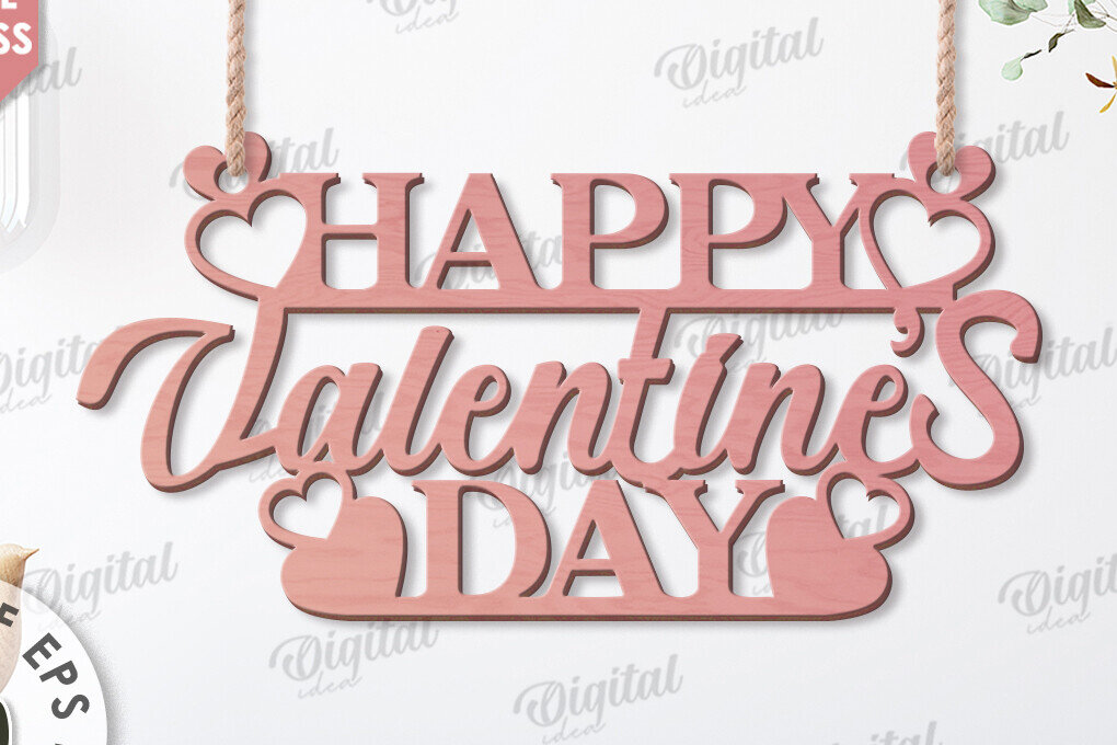 Intra απο ξύλο plywood 3mm-4mm πάχος – Αποσπάσματα για την Ημέρα του Αγίου Βαλεντίνου Αποκοπή με λέιζερ Δίασταση  20x20 cm INTRAFABR-113331121