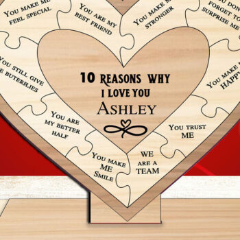 Intra απο ξύλο plywood 3mm-4mm πάχος – Σημάδι Λόγοι για την Ημέρα του Αγίου Βαλεντίνου για να σας αγαπήσουμε Δίασταση  20x20 cm INTRAFABR-112940279 - Image 1