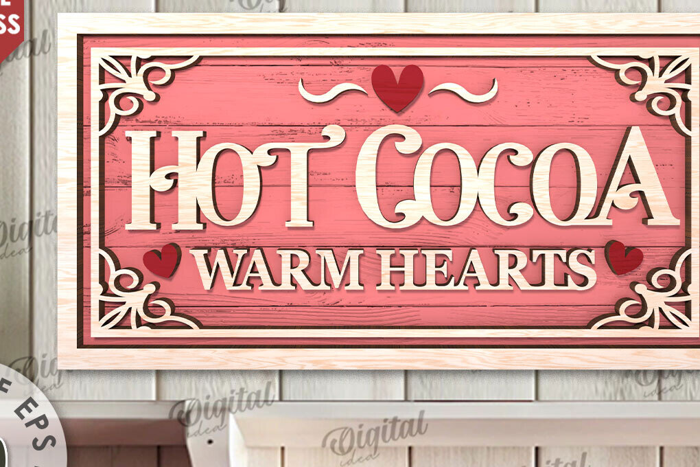 Intra απο ξύλο plywood 3mm-4mm πάχος – Ημέρα του Αγίου Βαλεντίνου ρετρό σημάδι κοπής με λέιζερ Δίασταση  20x20 cm INTRAFABR-110383140