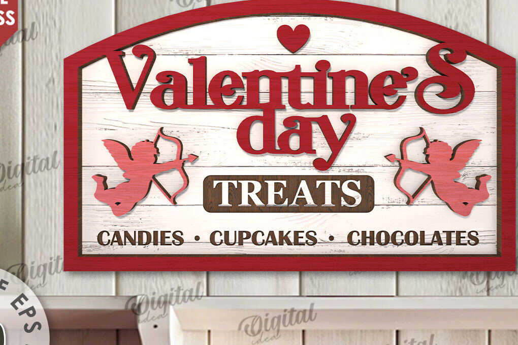 Intra απο ξύλο plywood 3mm-4mm πάχος – Ημέρα του Αγίου Βαλεντίνου ρετρό σημάδι κοπής με λέιζερ Δίασταση  20x20 cm INTRAFABR-110383269