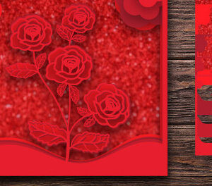 Intra απο ξύλο plywood 3mm-4mm πάχος – Rose Multilayer 870 για την Ημέρα του Αγίου Βαλεντίνου Δίασταση  20x20 cm INTRAFABR-88815251