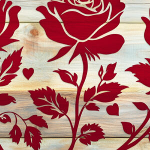 Intra απο ξύλο plywood 3mm-4mm πάχος – Αρχείο περικοπής Roses Days Valentine Δίασταση  20x20 cm INTRAFABR-105057254