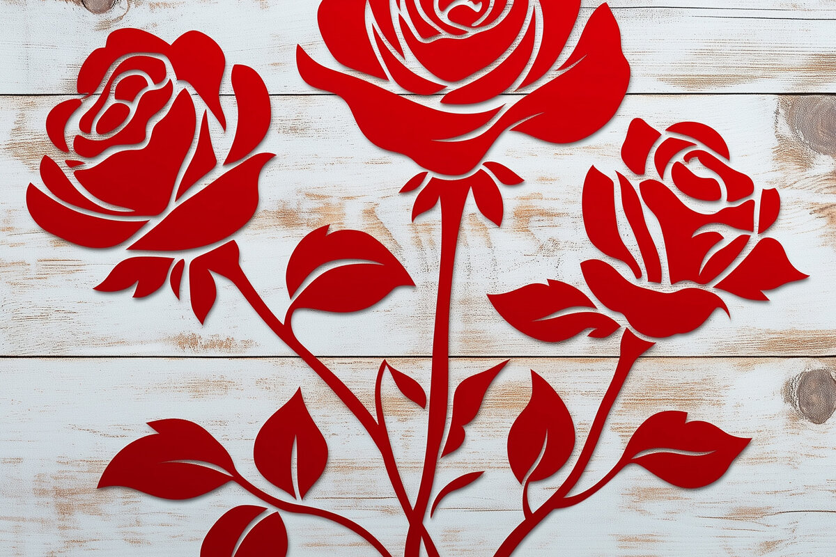 Intra απο ξύλο plywood 3mm-4mm πάχος – Αρχείο περικοπής Roses Days Valentine Δίασταση  20x20 cm INTRAFABR-105068699