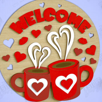 Intra απο ξύλο plywood 3mm-4mm πάχος – Πακέτο σημάτων για την Ημέρα του Αγίου Βαλεντίνου | CNC Δίασταση  20x20 cm INTRAFABR-110331944 - Image 5