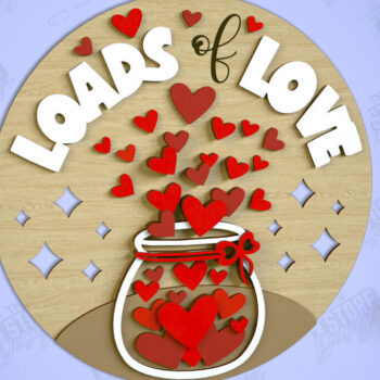 Intra απο ξύλο plywood 3mm-4mm πάχος – Πακέτο σημάτων για την Ημέρα του Αγίου Βαλεντίνου | CNC Δίασταση  20x20 cm INTRAFABR-110331944 - Image 7