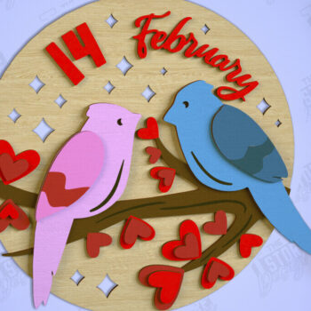 Intra απο ξύλο plywood 3mm-4mm πάχος – Πακέτο σημάτων για την Ημέρα του Αγίου Βαλεντίνου | CNC Δίασταση  20x20 cm INTRAFABR-110331944 - Image 11