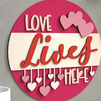 Intra απο ξύλο plywood 3mm-4mm πάχος – Πακέτο σημάτων για την Ημέρα του Αγίου Βαλεντίνου | CNC Δίασταση  20x20 cm INTRAFABR-110186544 - Image 5