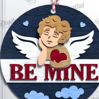 Intra απο ξύλο plywood 3mm-4mm πάχος – Πακέτο λέιζερ στρογγυλών πινακίδων για την ημέρα του Αγίου Βαλεντίνου Δίασταση  20x20 cm INTRAFABR-110122340 - Image 1