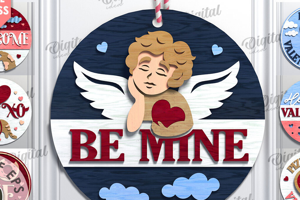 Intra απο ξύλο plywood 3mm-4mm πάχος – Πακέτο λέιζερ στρογγυλών πινακίδων για την ημέρα του Αγίου Βαλεντίνου Δίασταση  20x20 cm INTRAFABR-110122340