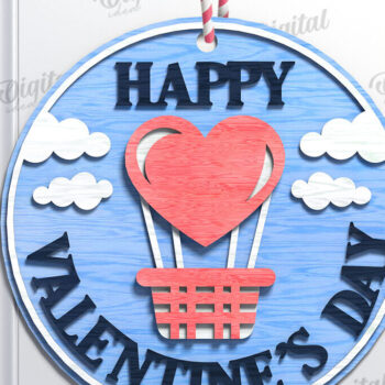 Intra απο ξύλο plywood 3mm-4mm πάχος – Πακέτο λέιζερ στρογγυλών πινακίδων για την ημέρα του Αγίου Βαλεντίνου Δίασταση  20x20 cm INTRAFABR-110122340 - Image 9