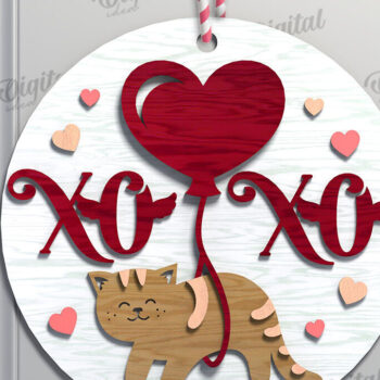 Intra απο ξύλο plywood 3mm-4mm πάχος – Πακέτο λέιζερ στρογγυλών πινακίδων για την ημέρα του Αγίου Βαλεντίνου Δίασταση  20x20 cm INTRAFABR-110122340 - Image 10