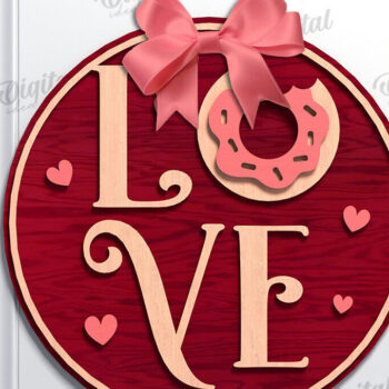 Intra απο ξύλο plywood 3mm-4mm πάχος – Πακέτο λέιζερ στρογγυλών πινακίδων για την ημέρα του Αγίου Βαλεντίνου Δίασταση  20x20 cm INTRAFABR-110122340 - Image 12