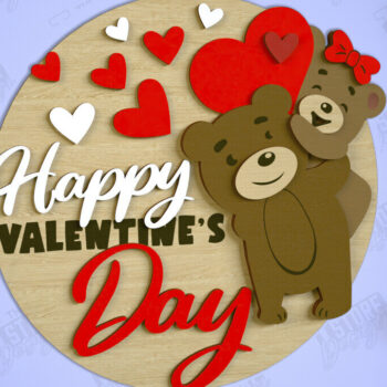 Intra απο ξύλο plywood 3mm-4mm πάχος – Σημάδια για την Ημέρα του Αγίου Βαλεντίνου | Επιγραφές τοίχου Δίασταση  40x30 cm INTRAFABR-110331154 - Image 1