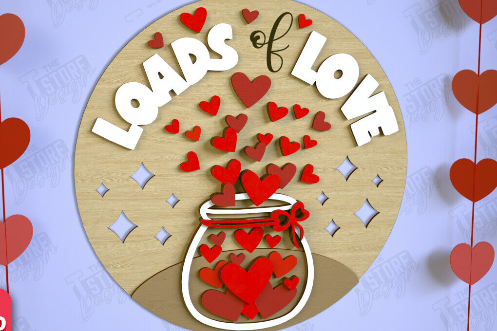 Intra απο ξύλο plywood 3mm-4mm πάχος – Σημάδια για την Ημέρα του Αγίου Βαλεντίνου | Επιγραφές τοίχου Δίασταση  40x30 cm INTRAFABR-110331193