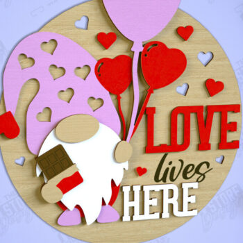 Intra απο ξύλο plywood 3mm-4mm πάχος – Σημάδια για την Ημέρα του Αγίου Βαλεντίνου | Επιγραφές τοίχου Δίασταση  40x30 cm INTRAFABR-110331248 - Image 1