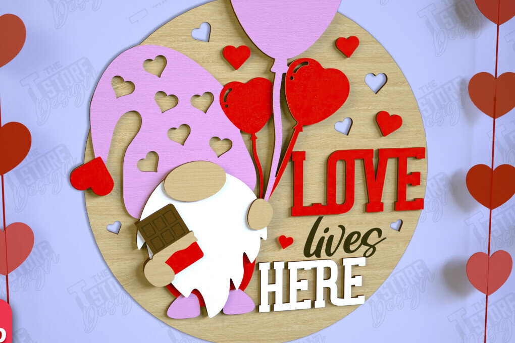 Intra απο ξύλο plywood 3mm-4mm πάχος – Σημάδια για την Ημέρα του Αγίου Βαλεντίνου | Επιγραφές τοίχου Δίασταση  40x30 cm INTRAFABR-110331248